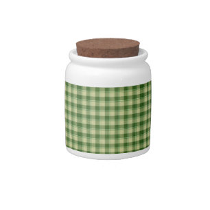 Green Plaid Saint Patrick's day Candy Jar