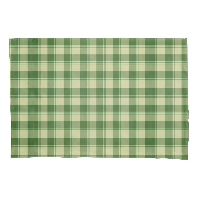 Green Plaid Saint Patrick's day Pillow Case (Front)
