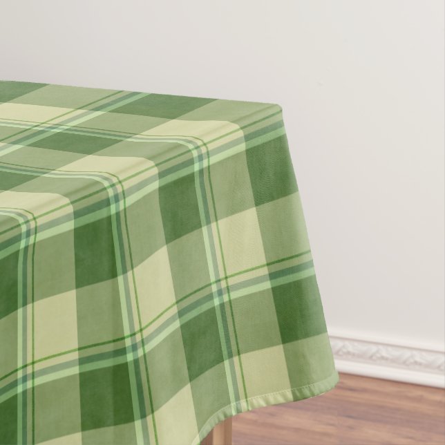 Green Plaid Saint Patrick's day Tablecloth (In Situ)