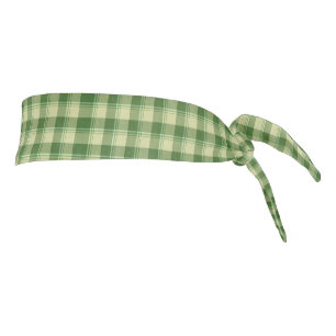 Green Plaid Saint Patrick's day Tie Headband