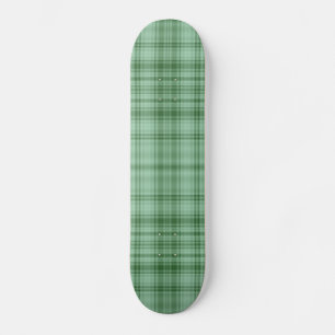 Green Plaid Skateboard Deck