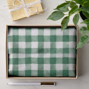 Green Plaid Stripes Christmas Tissue Paper