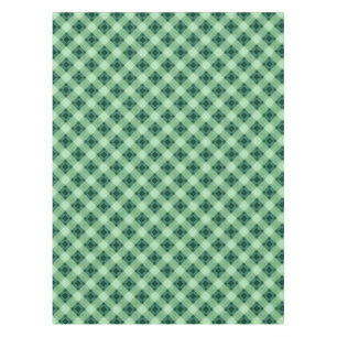 Green plaid tablecloth