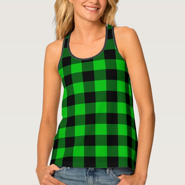 Green Plaid Tank Top (Front)