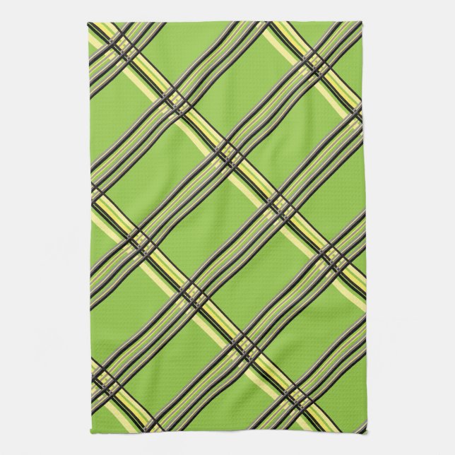 Green Plaid Tea Towel (Vertical)
