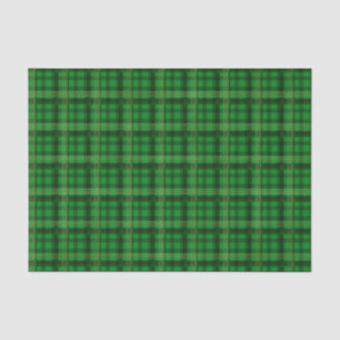 Green Plaid Tissue Paper