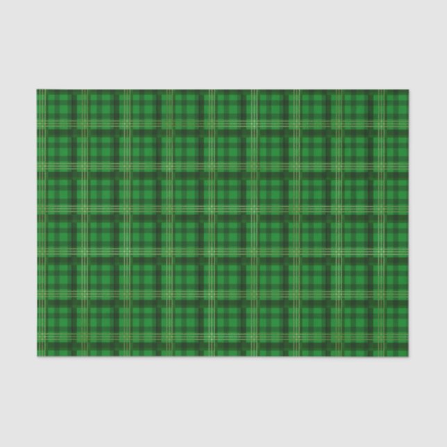 Green Plaid Tissue Paper (Front)