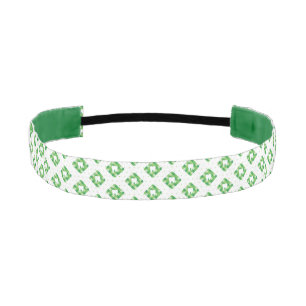 Green Plaid Tooth Pattern Athletic Headband