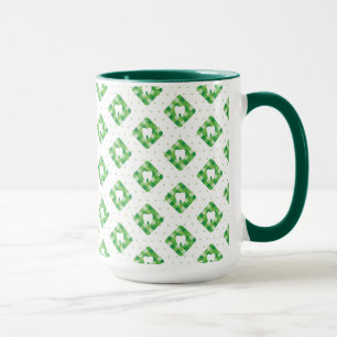 Green Plaid Tooth Pattern Mug