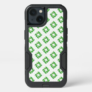 Green Plaid Tooth Pattern iPhone 13 Case