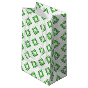 Green Plaid Tooth Pattern Small Gift Bag