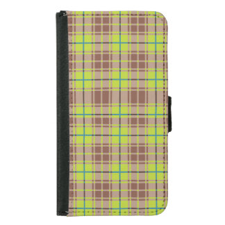 Green Plaid Wallet Case