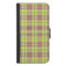 Green Plaid Wallet Case