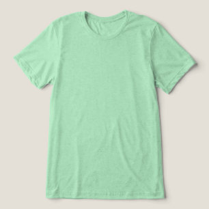 Green Plain Blank Nothing on Front Unisex Tri-Blend Shirt