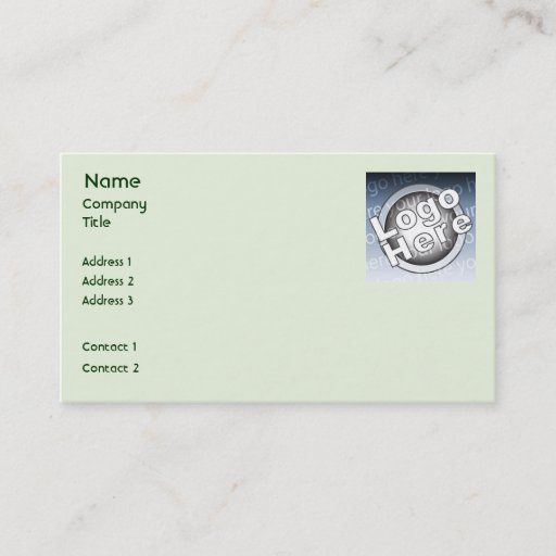 Customizable Green Plain - Business Business Card Templates