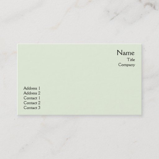 Customizable Green Plain - Business Business Card Templates
