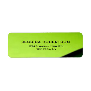 Green Plain Elegant Modern Trendy Label