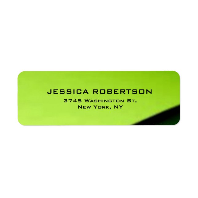 Green Plain Elegant Modern Trendy Label (Front)