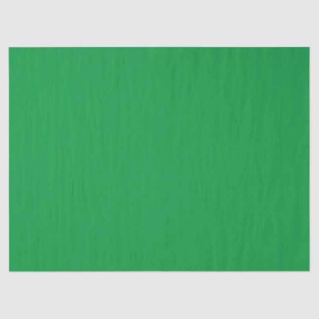 Green Plain Solid Color Christmas Holiday Tissue Paper (Front)