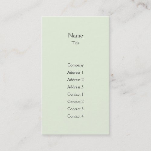 Green Plain Vertical - Business Business Card Templates