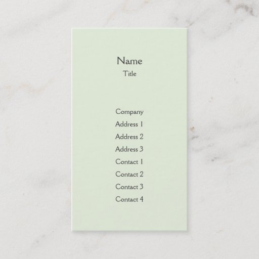 Customizable Green Plain Vertical - Business Business Card Templates