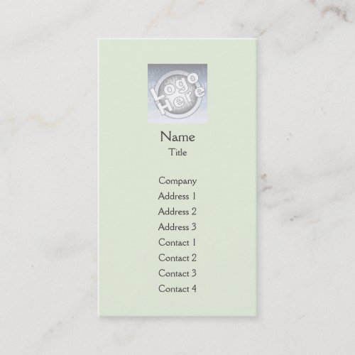 Green Plain Vertical - Business Business Card Template