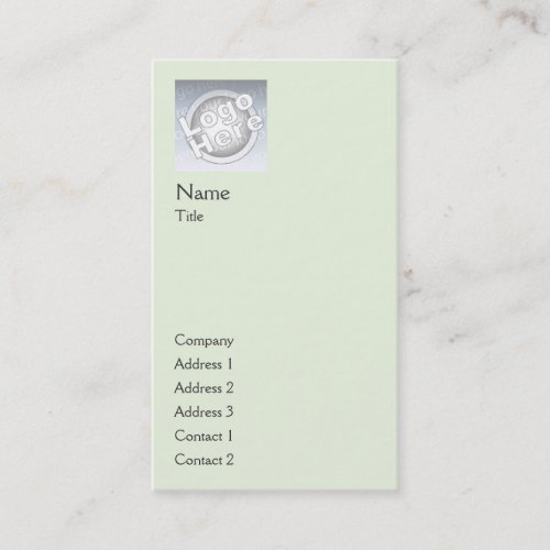 Green Plain Vertical - Business Business Card Template