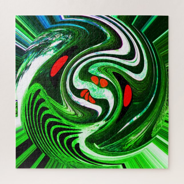 Green planet art jigsaw puzzle (Vertical)