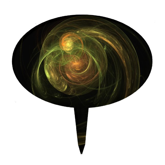 Green Planet Cake Topper (Front)