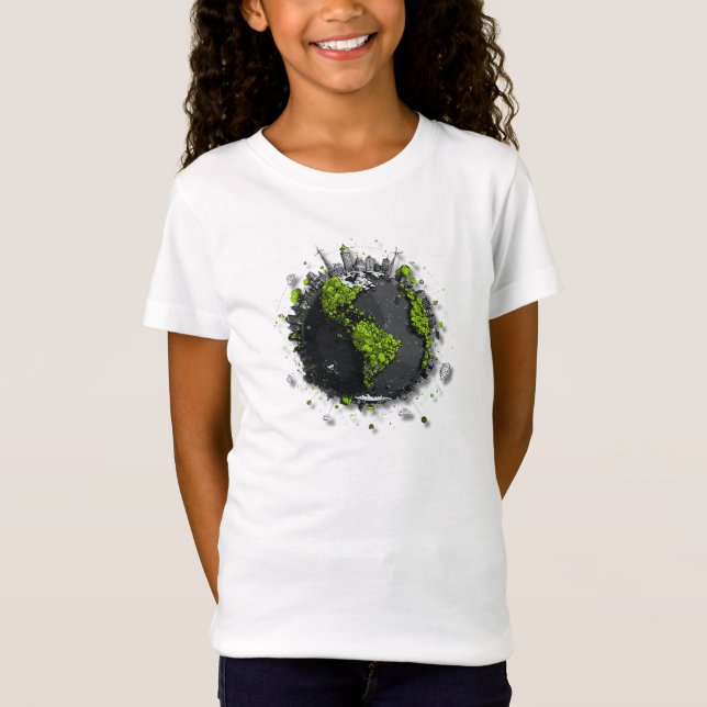 Green Planet Earth  T-Shirt (Front)