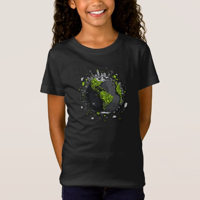 Green Planet Earth  T-Shirt (Front)