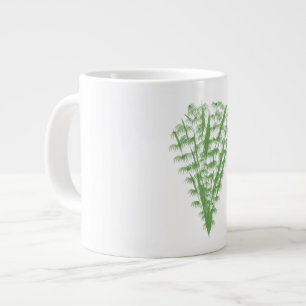 Green plant in the shape of a bouquet. giant coffee mug