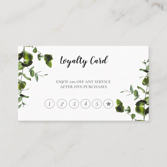 GREEN PLANT LOYALTY CARD  (Front)