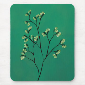 Green Plant Minimalist Botanical Art Mouse Pad