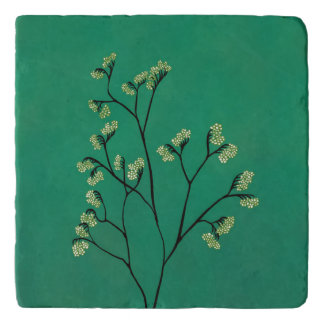 Green Plant Minimalist Botanical Art Trivet