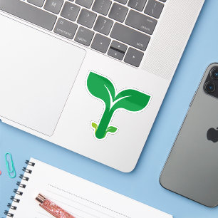 Green Plant T letter Nature Environment  Sticker
