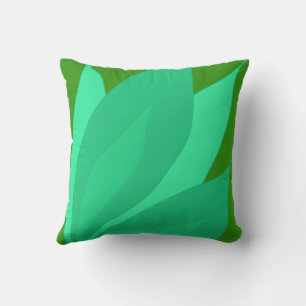 Green Plant Throw Pillow