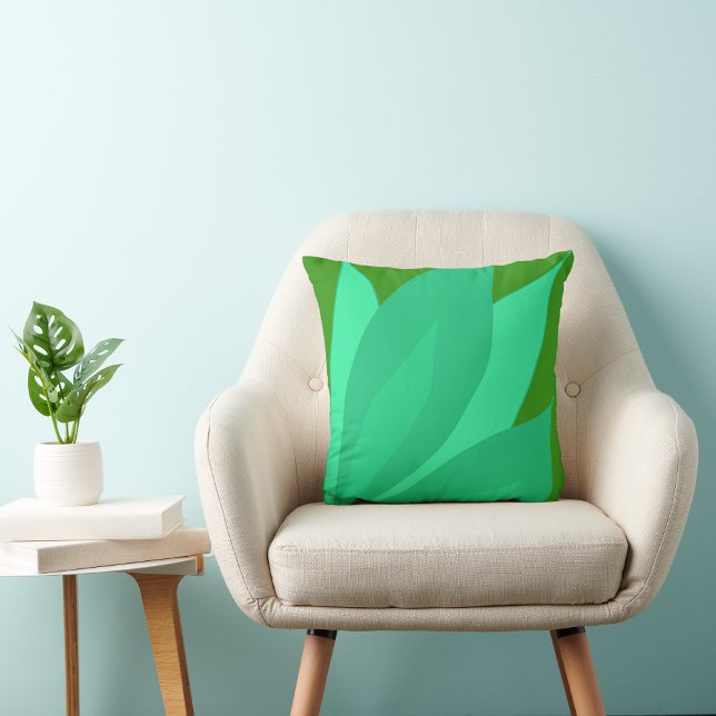 Green Plant Throw Pillow (Creator Uploaded)