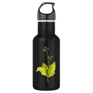 Green Plant Wild Garlic Botanical Stainless Steel Water Bottle