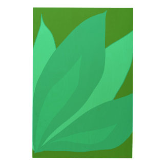 Green Plant Wood Wall Art