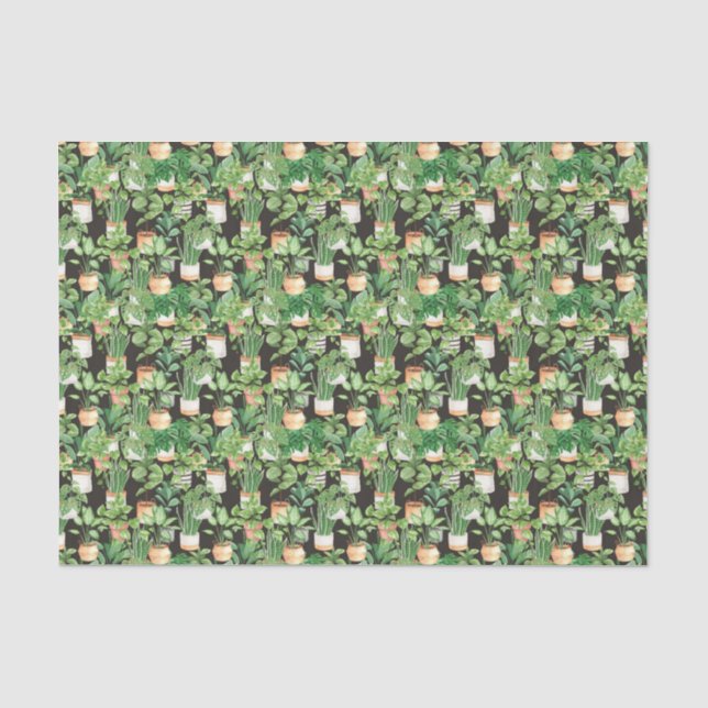 Green Plants Leaves 2 Tissue Paper (Front)
