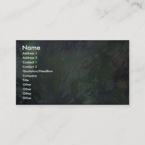 Green Plastic Business Card Template