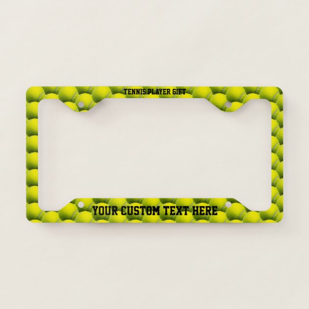 Green Player Gamer Sport Tennis License Plate Frame