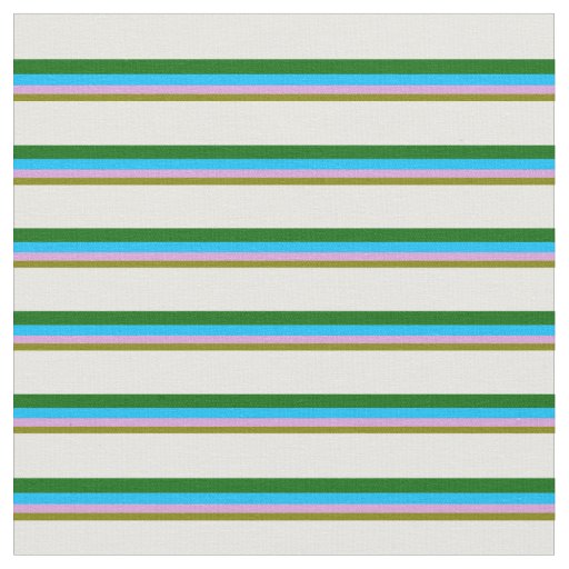 Green, Plum, Deep Sky Blue, Dark Green, and White Fabric