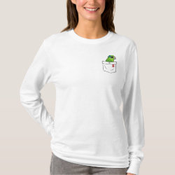 Green Pocket Parrot Women's Basic Long Sleeve T-Shirt