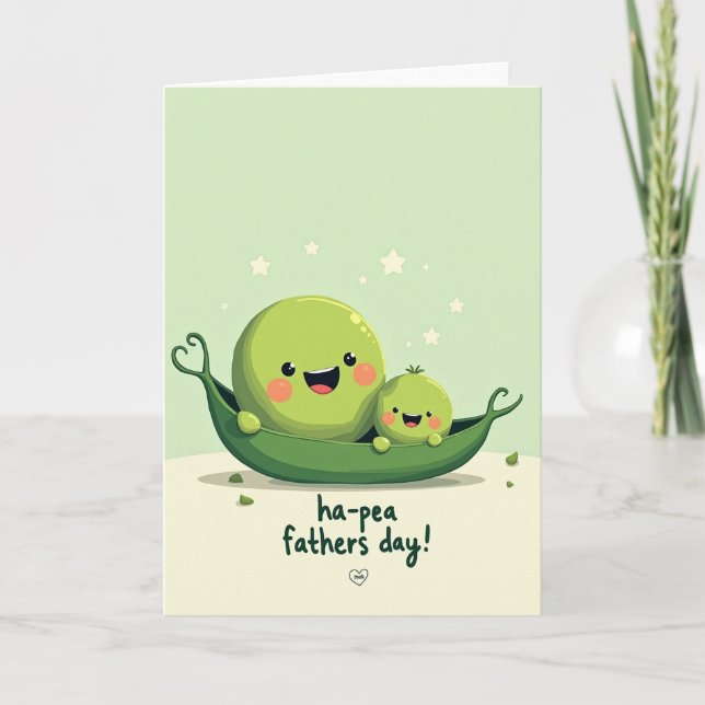 Green Pod Fathers Day Art Card (Front)