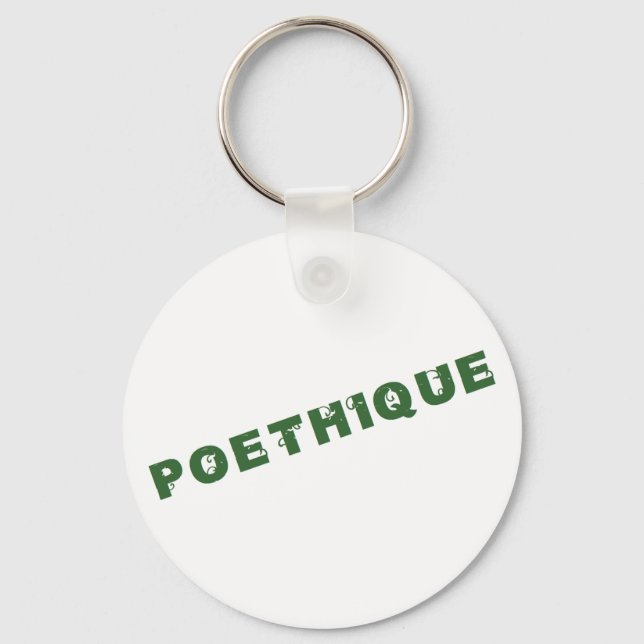 green poéthique keychain (Front)