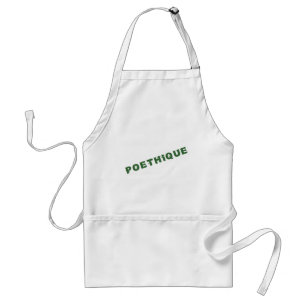 green poetry adult apron