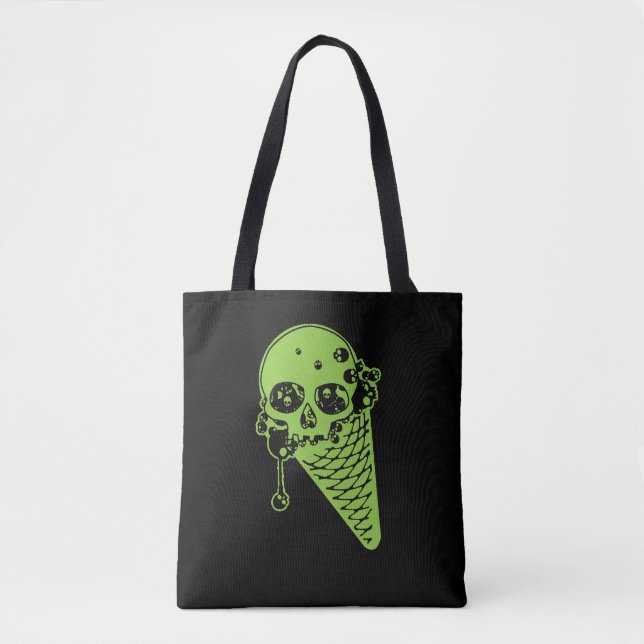 Green Poison Ice Cream Cone Tote Bag (Front)
