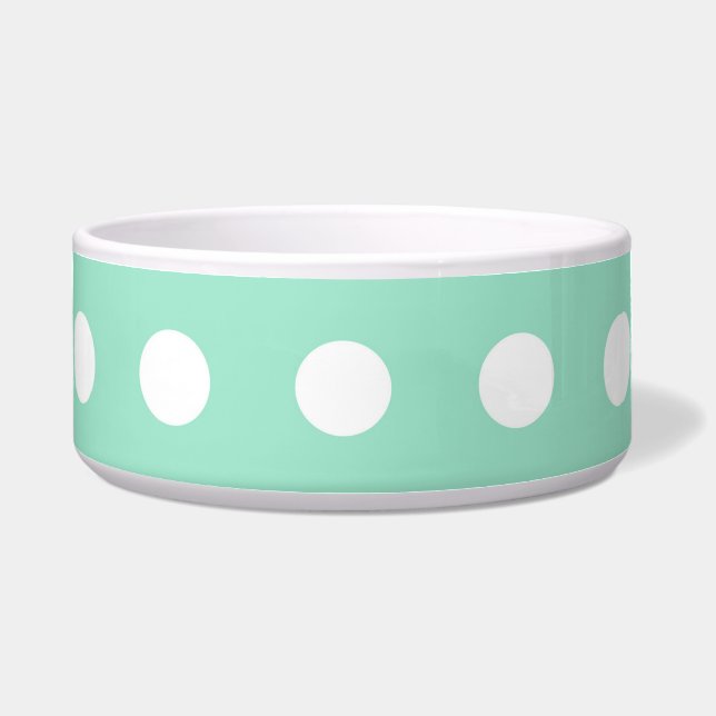 Green Poka Dots Bowl (Front)